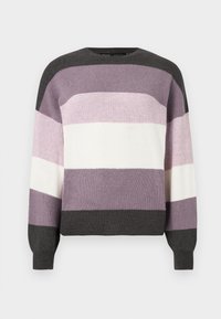 ONLATIA STRIPE - Pullover - dark grey melange/ephemera/violet ice/whitecap gray