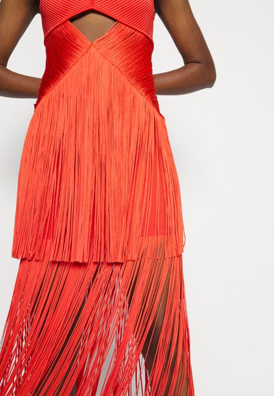 Hervé Léger DRAPED FRINGE CUT OUT GOWN - Suknia balowa