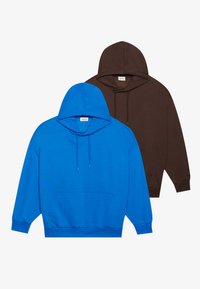 SUPER OVERSIZE 2 PACK UNISEX - Sportska majica - dark brown/dark blue