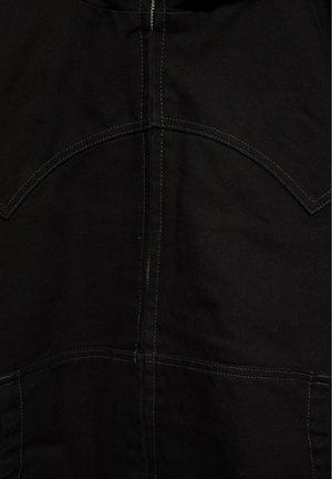 PULL&BEAR, HOODED - BOMBER JACKET - Denim jacket - black