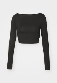 SOFT TOUCH CROPPED TOP - T-shirt à manches longues - black