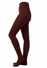 WARM HANDLE CABLE - Pančuchy - berry/red