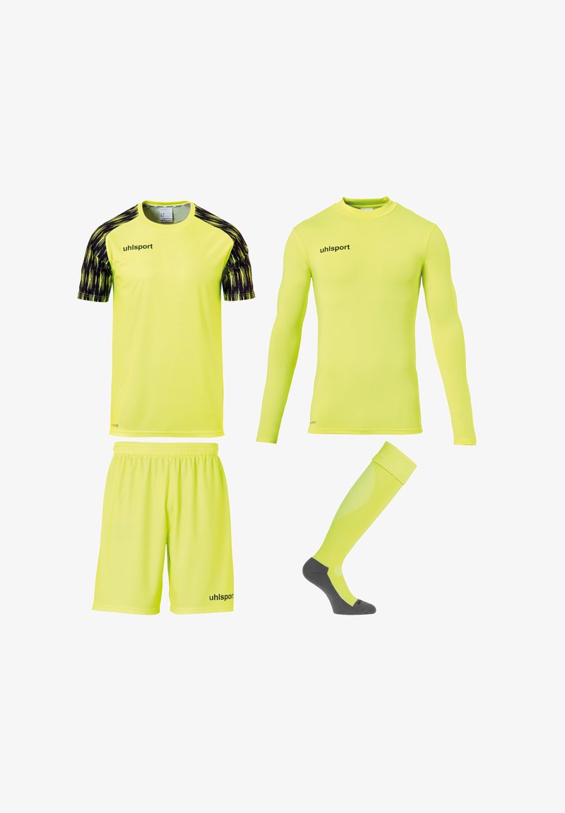uhlsport TORWART-SETS REACTION SET - Sport T-shirt - fluo gelb schwarz