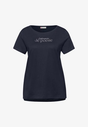 Street One, MIT WORDING - T-Shirt print - blau
