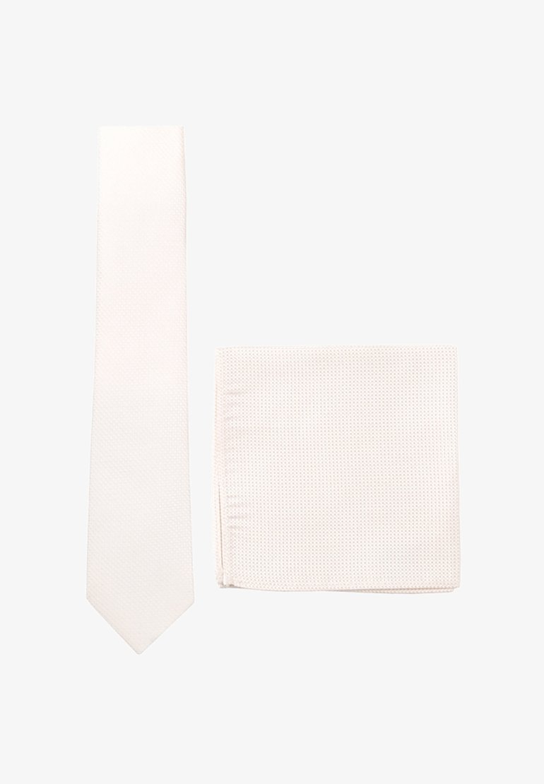 Prince Bow Tie PRINCE BOWTIE SET - KRAWATTE + EINSTECKTUCH - Einstecktuch - offwhite