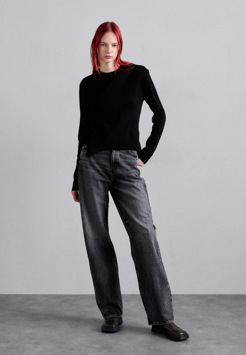 Han Kjøbenhavn Relaxed fit jeans - black vein/black - Zalando.co.uk