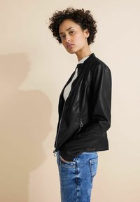 Street One Faux leather jacket - schwarz