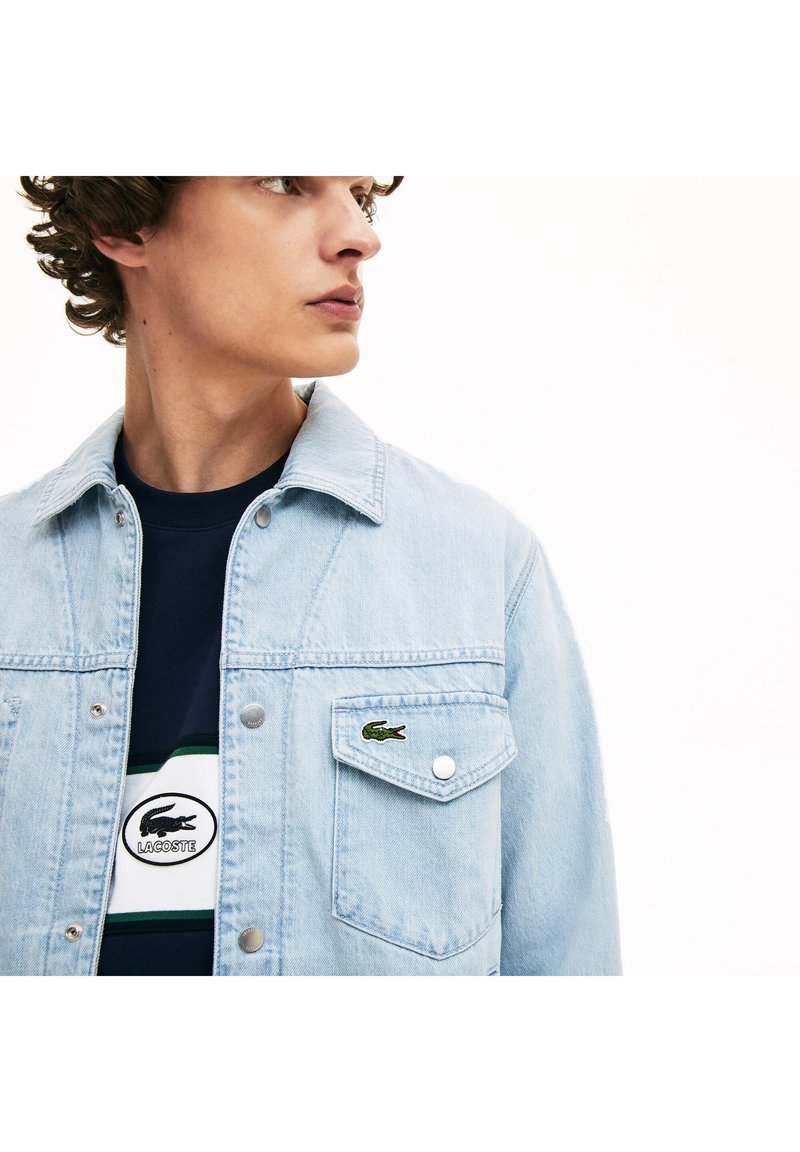 Lacoste Lacoste Blouson Homme Bh5318 Jeansjacke Bleu Blau Zalando De