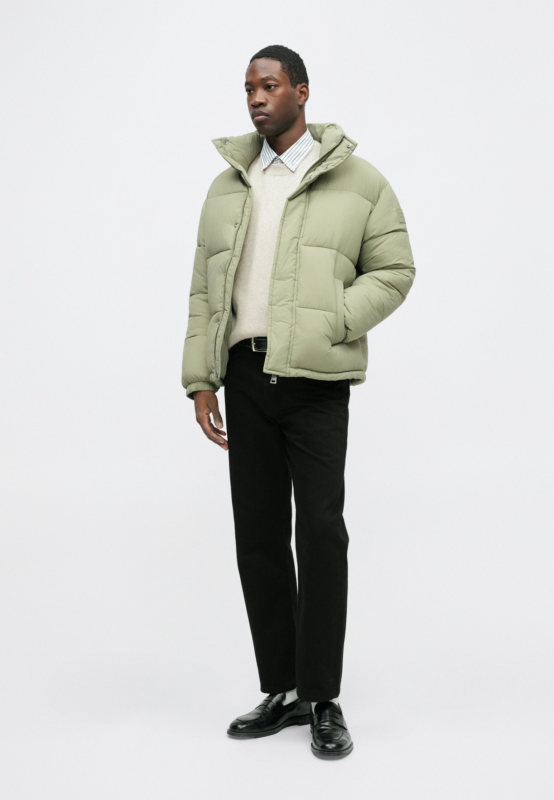 Maison Kitsuné PUFFER - Winter jacket - laurel green/light green