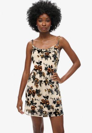 Superdry & Co DEVORE MINI SLIP - Robe de soirée - burnt orange floral