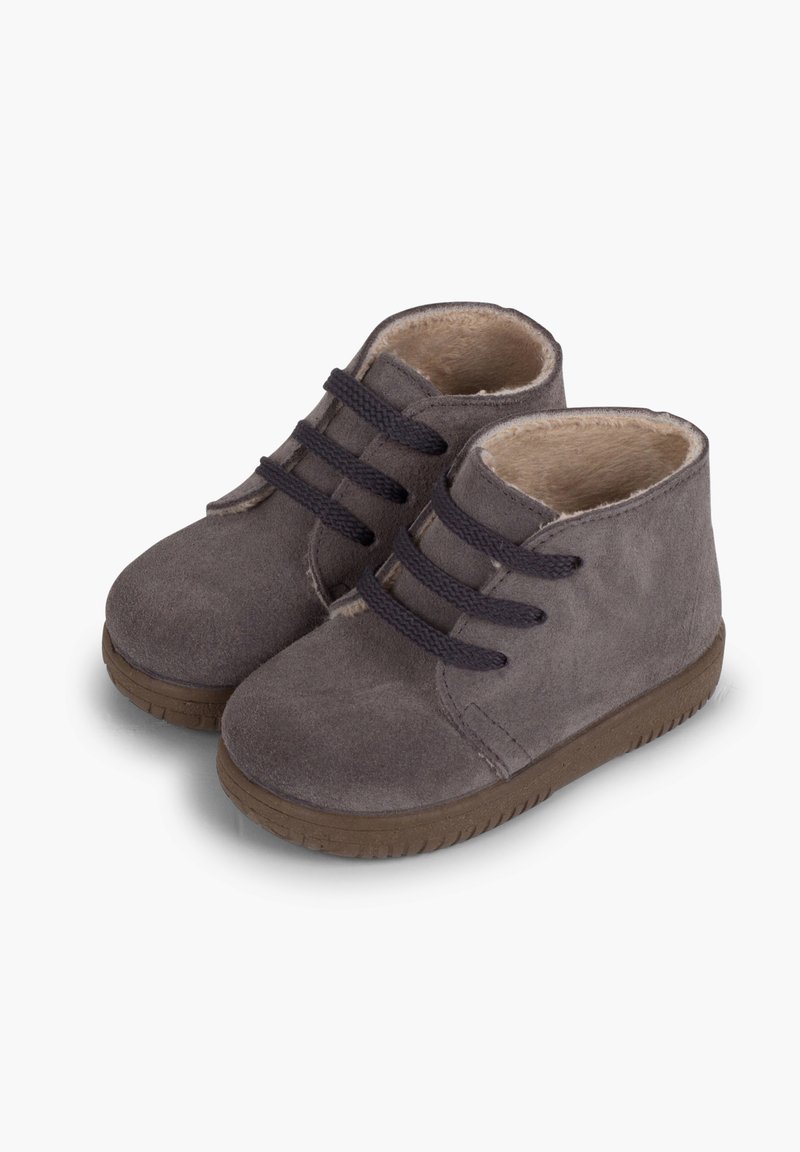 Zapato Botas De Ante Grises Pisamonas Zapatos De Bebé Gris