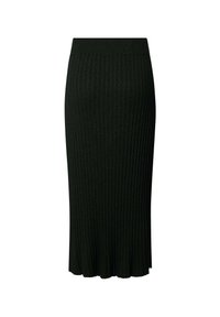 Must-have mustat ribbitut trikoot midi-hameet, joissa on levenevä helma. Hameissa on tiukka vyötärö ja pystysuora tekstuuri, ja ne on valmistettu pehmeästä ja joustavasta kankaasta.