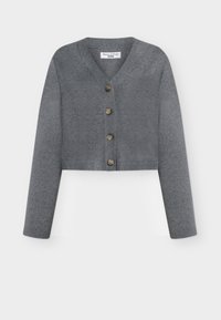 KNIT CARDIGAN, LONGSLEEVE, V-NECK - Chaqueta de punto - asphalt melange