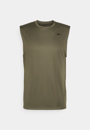 Reebok TRAIN SLEEVELESS TECH T-SHIRT - Top - army green