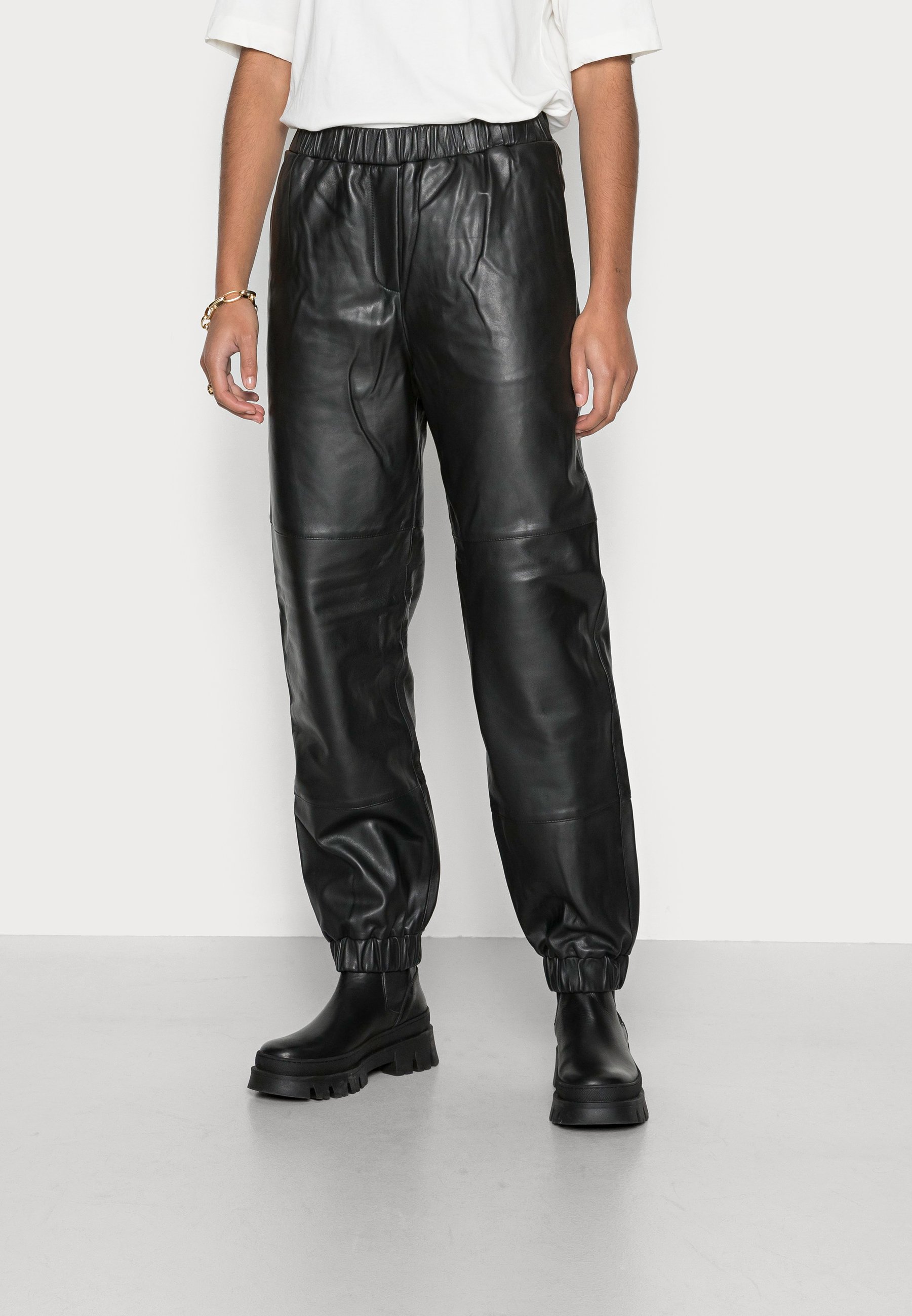 Samsøe Samsøe ANAIS TROUSERS - Leather 