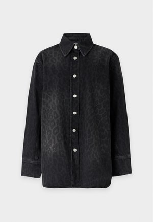 lala Berlin, LALA OVERSHIRT - Blúzka so zapínaním na gombíky - dark grey