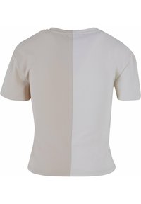 Karl Kani RETRO BLOCK CROP  - Triko s potiskem - offwhite lightsand