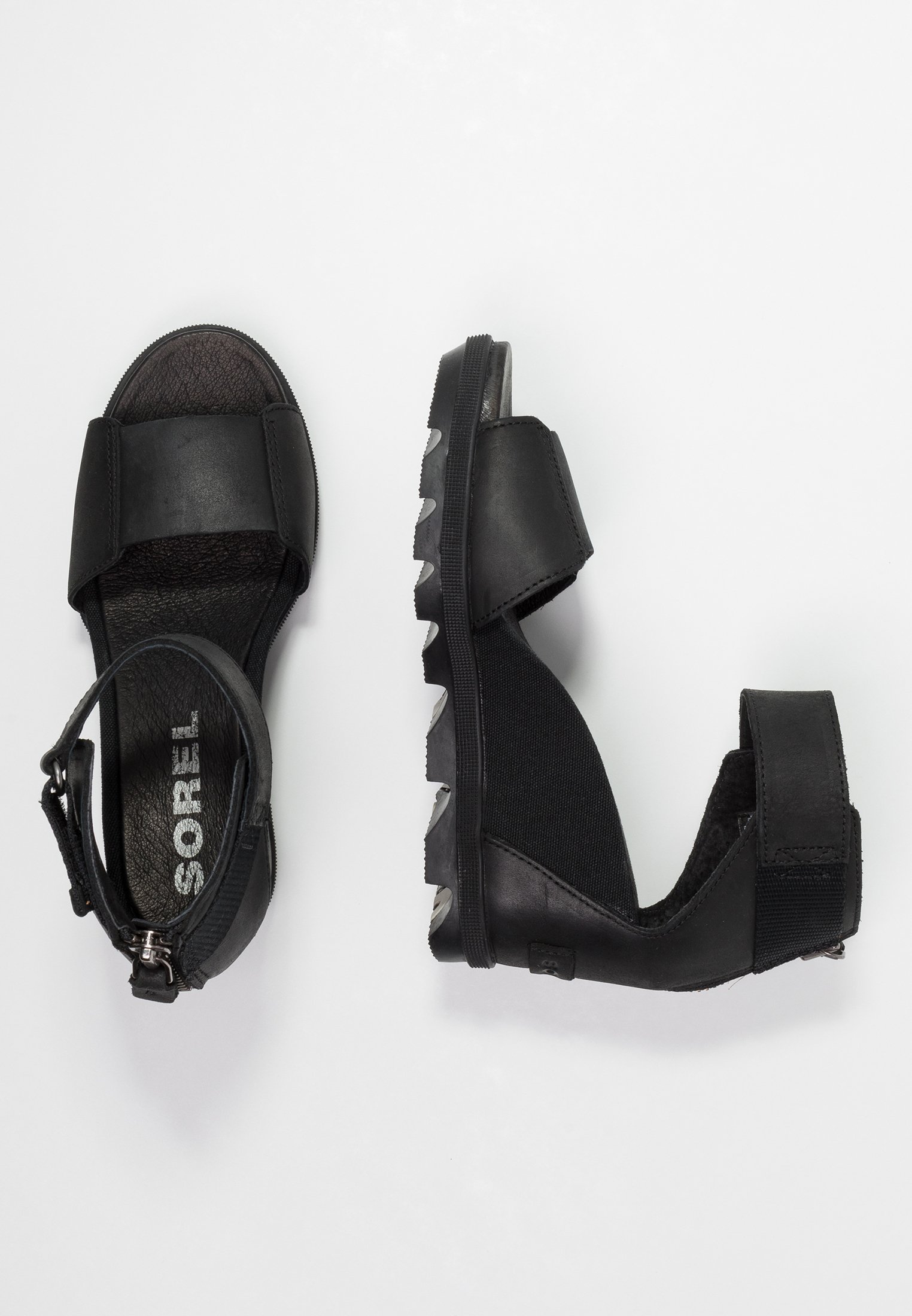 sorel sandals black
