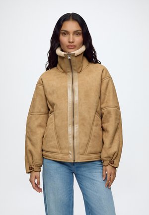 Topshop, TSTULLA OVOID SHEARKING  - Класическо палто - tan