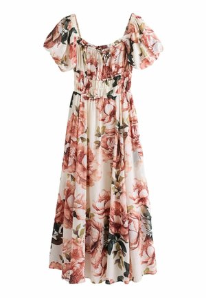PUFF SLEEVE MIDI - Päevakleit - pink