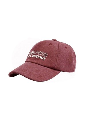 Gorra de béisbol color marrón con tela texturizada, visera curvada y texto blanco bordado que dice "WALPERS Company" en el frente. Correa ajustable en la parte trasera.