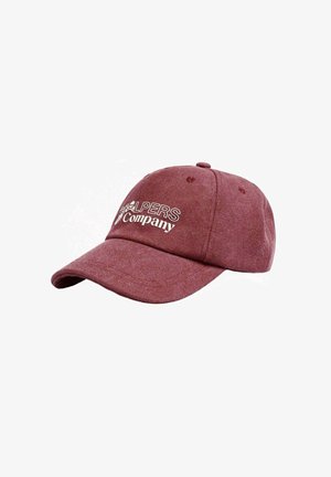 Gorra de béisbol color marrón con tela texturizada, visera curvada y texto blanco bordado que dice "WALPERS Company" en el frente. Correa ajustable en la parte trasera.