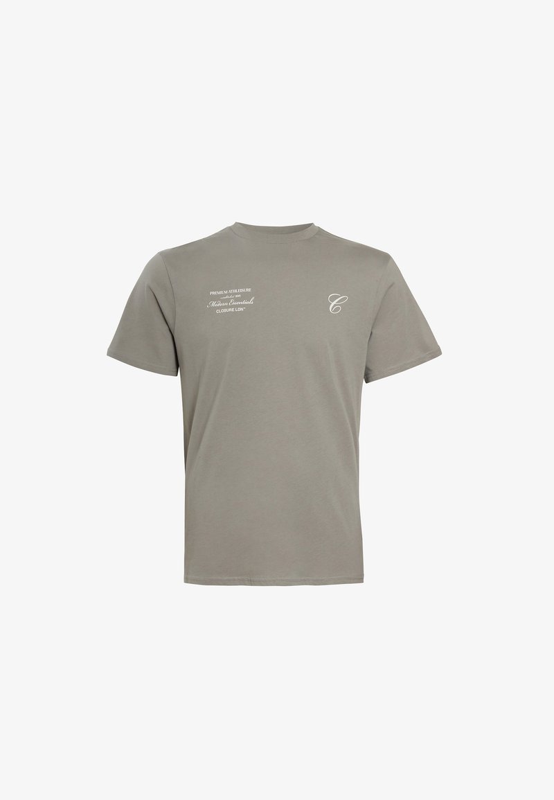 CLOSURE London STACKED SCRIPT TEE - T-shirt imprimé - grey