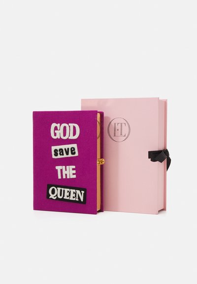 Olympia Le-Tan BOOK GOD SAVE THE QUEEN STRAPPED - Clutch - fuchsia pierre