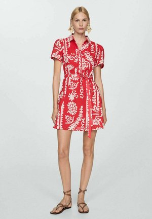 Mango TROPEZ - Vestido camisero - red