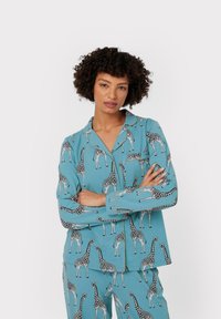 Chelsea Peers GIRAFFE PRINT SET - Pijama - blue