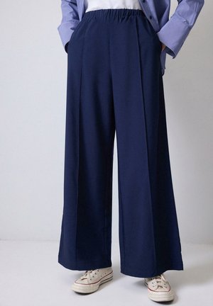 WITH ELASTIC WAIST - Kelnės - navy blue