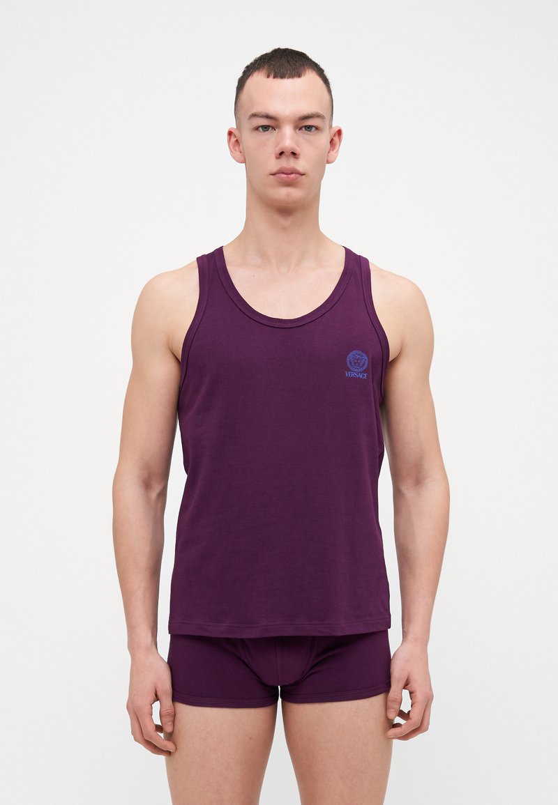 Versace - TANK TOPEKA NEW LOGO - Caraco - dark aubergine, Agrandir