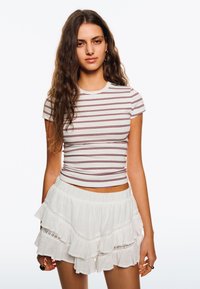 Bershka - T-paita - beige Pienoiskuva 1