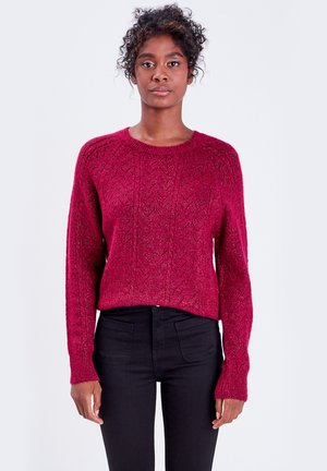 MIT LANGEN ÄRMELN - Pullover - rouge foncé