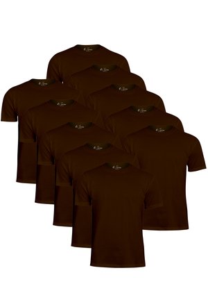 Cotton Prime, 10ER PACK  O-NECK - TEE - Basic T-shirt - braun