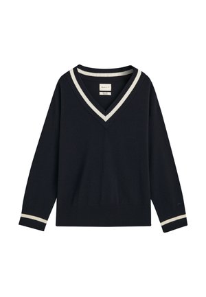 GANT V-NECK - Pulover - evening blue
