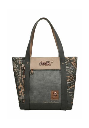 Shopping Bag - dark grey beige