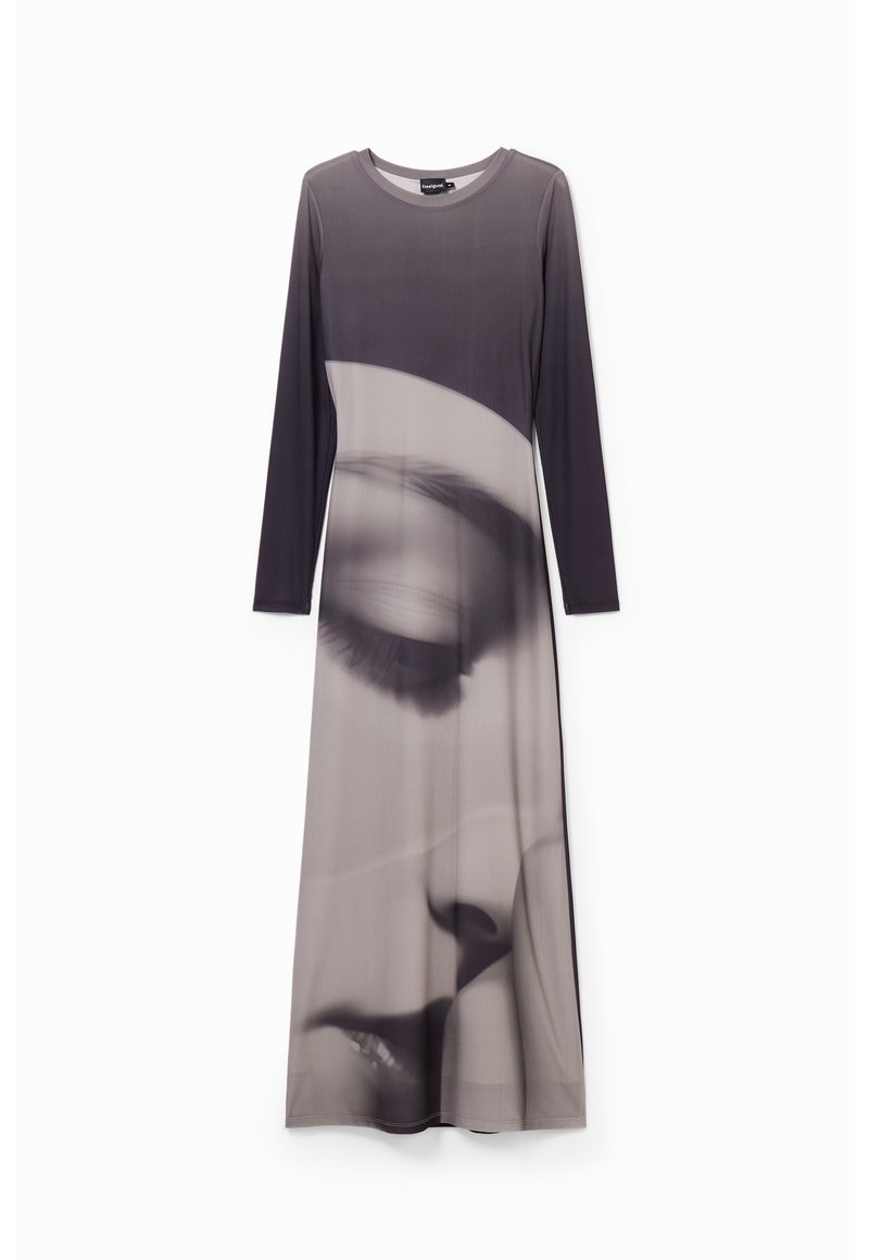Robe Desigual Taille L - Noire Fluide - Style évasé Mi-longue - Occasion Très Bon état