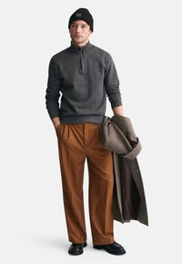 GANT SACKER HALF-ZIP - Felpa - antracit melange