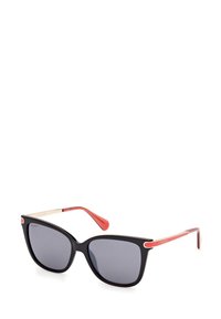 MAX&Co. INIETTATO - Occhiali da sole - nero lucido grigio fumo specchiato