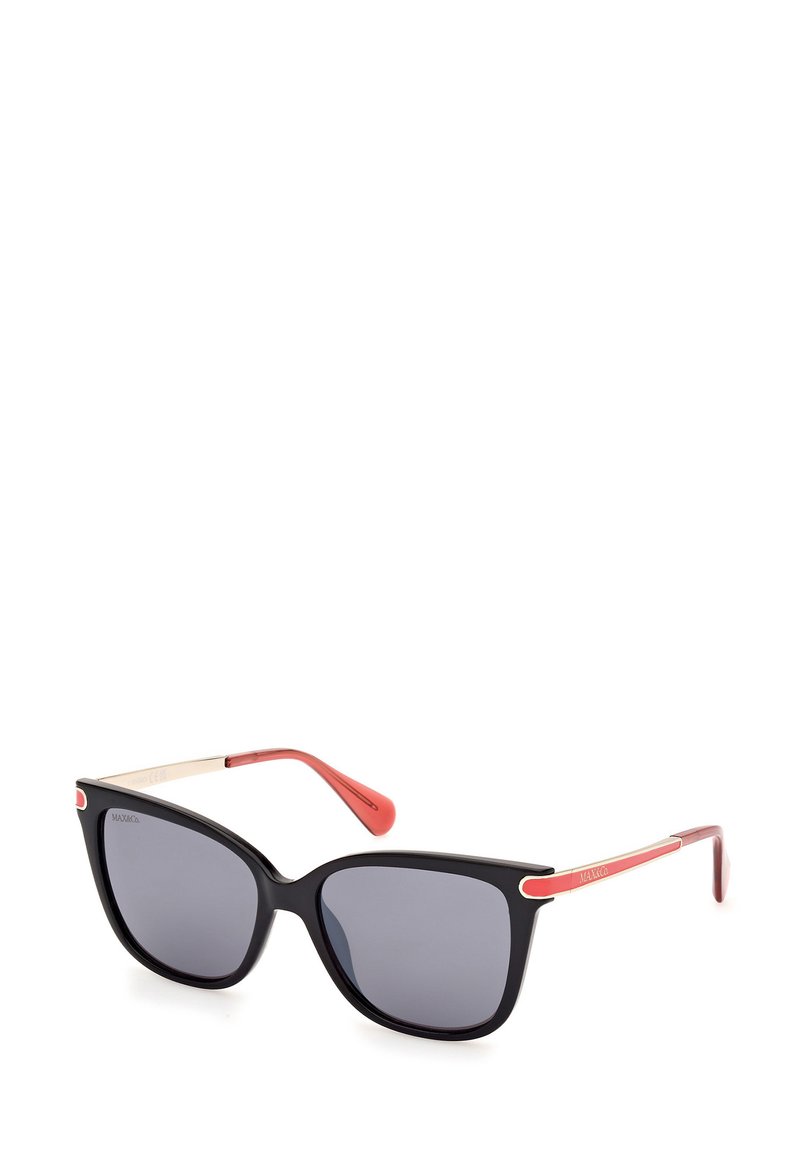 MAX&Co. INIETTATO - Ochelari de soare - nero lucido grigio fumo specchiato