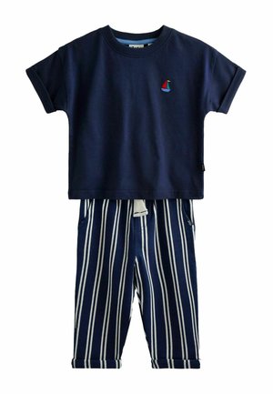 REGULAR FIT - 2-PIECE STRIPE SET   - Træningsbukser - navy boat
