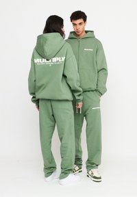 Multiply Apparel Felpa con zip - hedge green