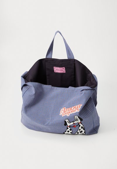 Carne Bollente THE DOGGY BAG UNISEX - Geantă de pânză - blue check