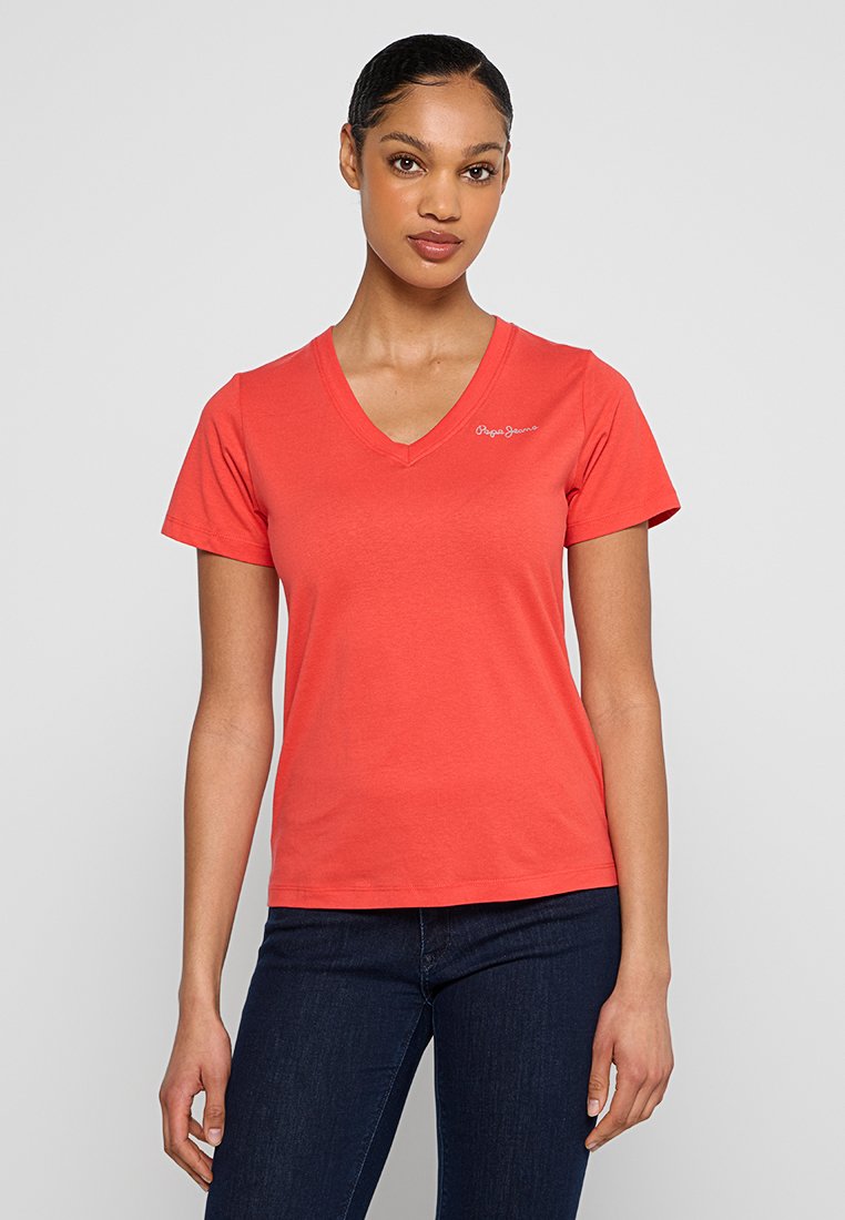 Pepe Jeans T-shirt basic lichtrood Pepe Jeans T-shirt basic lichtrood