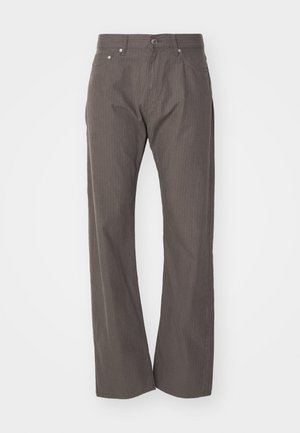 Weekday SPACE RELAXED STRAIGHT  - Trousers - dark mole