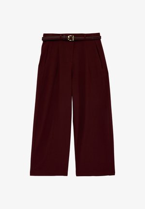 Koton, BELTED - Broek - bordeaux