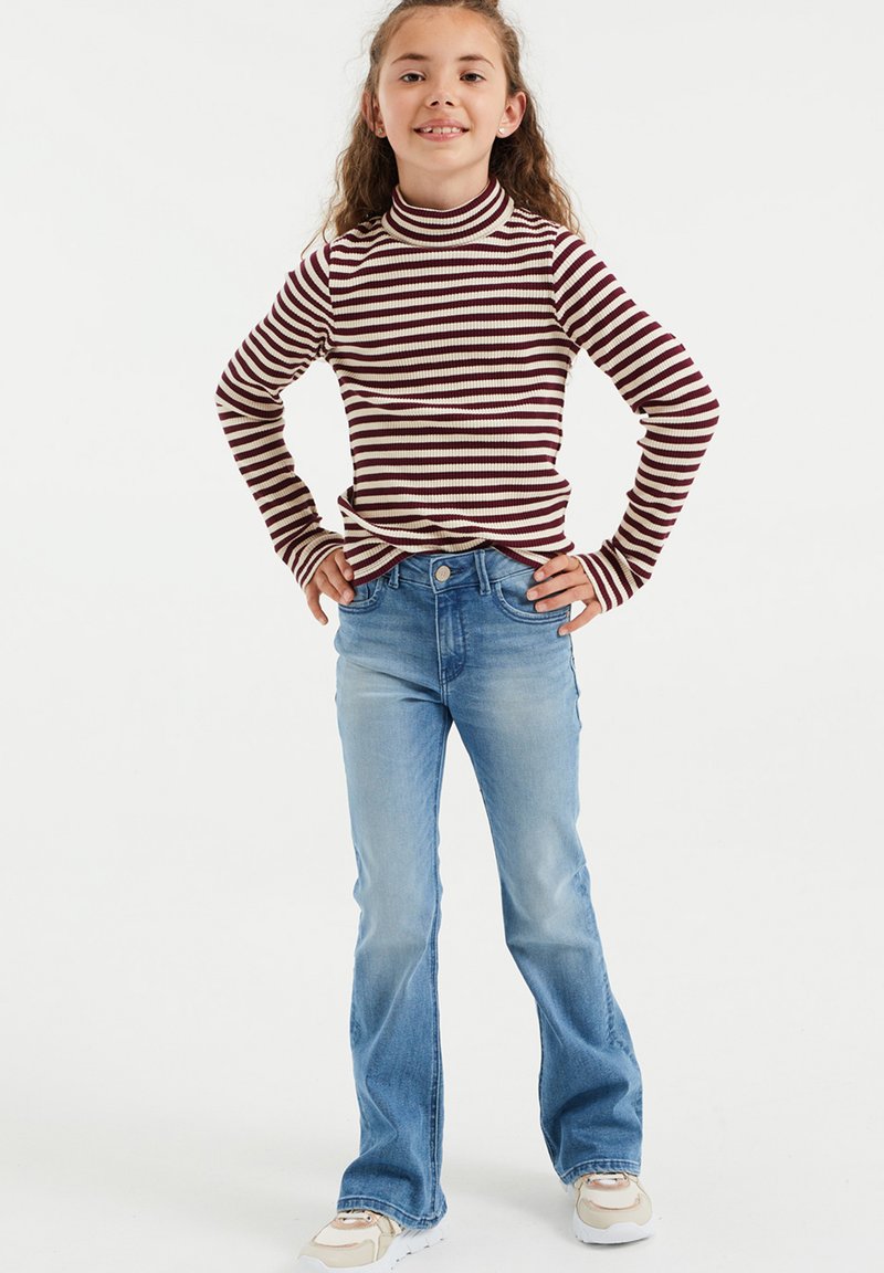 WE Fashion MYLA RIBIPE - Bluză cu mânecă lungă - burgundy red