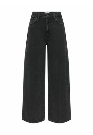 JDY Tall JEANS MIT WEITEM BEIN JDYCARINA SEHR NIEDRIGE TAILLE WEITER BEINSCHNITT JEANS - Wide leg - black denim