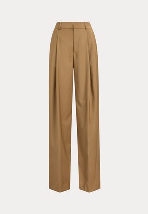 Lauren Ralph Lauren, PLEATED WOOL PANT - Παντελόνι - honey tan